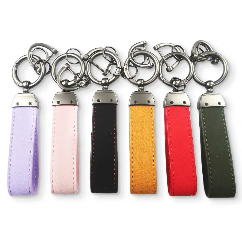 Custom Keychain Pu Leather Key Ring Leather Wrist Strap Car Keychain Ornament