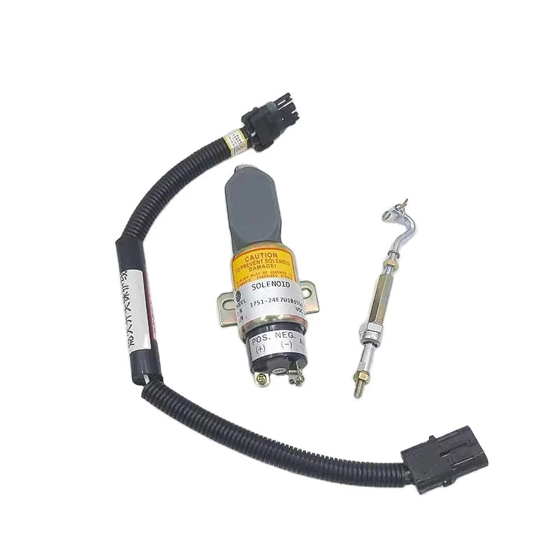 Shut Off Solenoid Sany LiuGong Lonking Komatsu S6K Engine Cut Down Solenoid Coil Protector Flameout Solenoid Valve