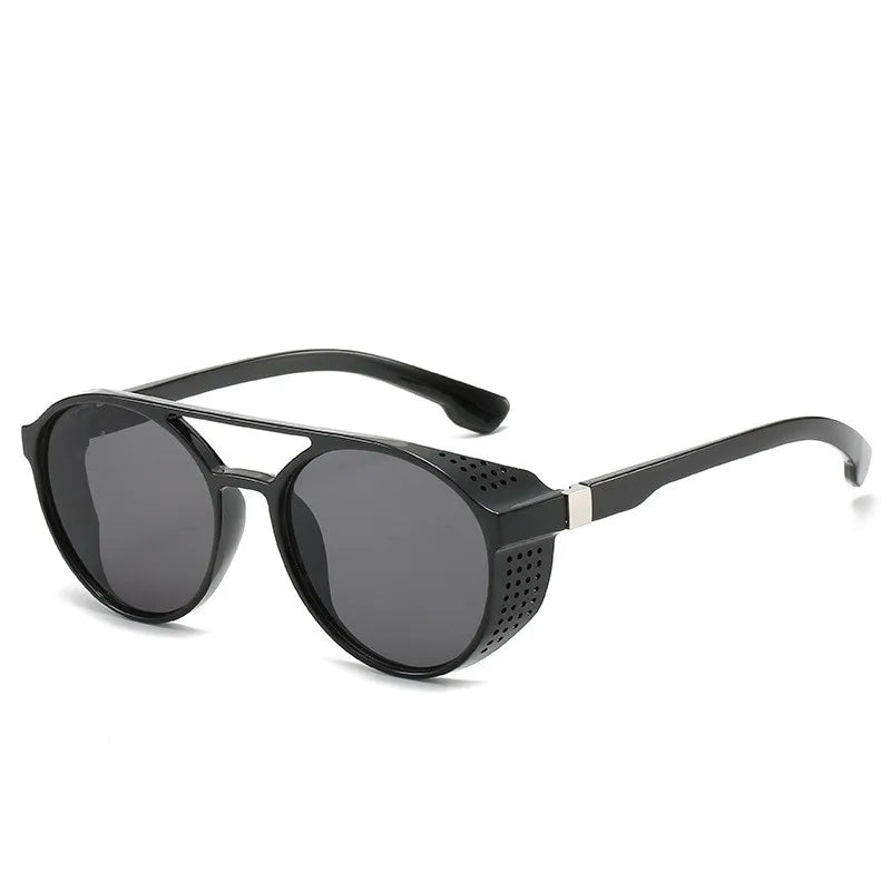 GWTNN OEM Gafas De Sol Retro Redonda Vintage Round Steampunk Sunglasses Circle