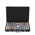1000pcs Poker Chip Set With Aluminum Carrying Case Custom Plastic/Clay/Ceramic Chips with Logo and Value for Texas Table Games