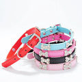 Wholesale Stocked Rhinestone Bone Charm Dog Collar