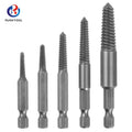 Screw Extractor Drill Bit Broken Bolt Remover Easy Take Out Screw Tools 5pcs Damaged Hex Shank Screw Extractor