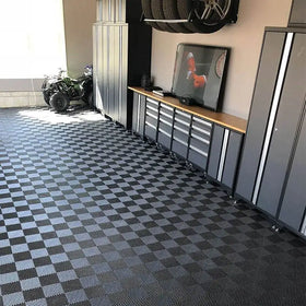 Free Design Easy Installation Interlocking Plastic PVC Garage Warehouse Floor Tiles for Car Care Shop Swimming Pool