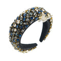 New Senior Sports Hairband Cubic Zirconia Rhinestone High Cranial Top Butterfly Design Comfortable Sponge Material Hair