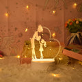 Mother's Day Gift 7 Color 3D Hologram Lamp USB Acrylic Lights Romantic love Gift Anniversary Present
