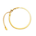 Chris April in Stock Waterproof 316L Stainless Steel PVD Gold Plated Non-tarnish Stackable Herringbone Chain Bracelet