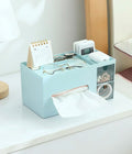 Multifunctional Desktop Tissue Box Transparent Dust Compartment Cell Phone Holder Injection Toilet Paper Holder Case Sundries