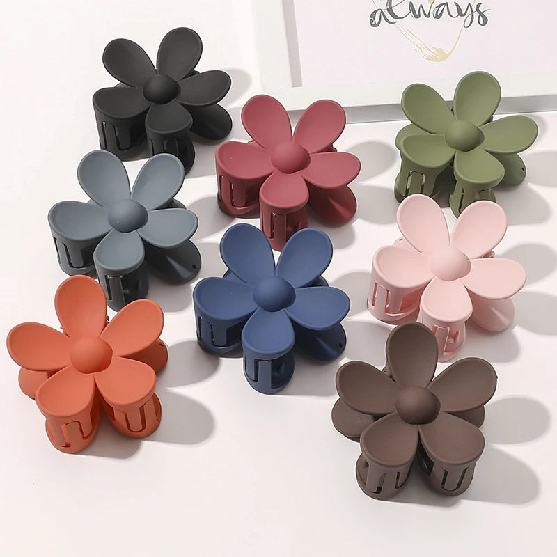 2024 Korean Fashion Floral Brand Designer Matte Hair Accessories for Women Acetate PC Material Hair Claws Clips Wholesale Bulk
