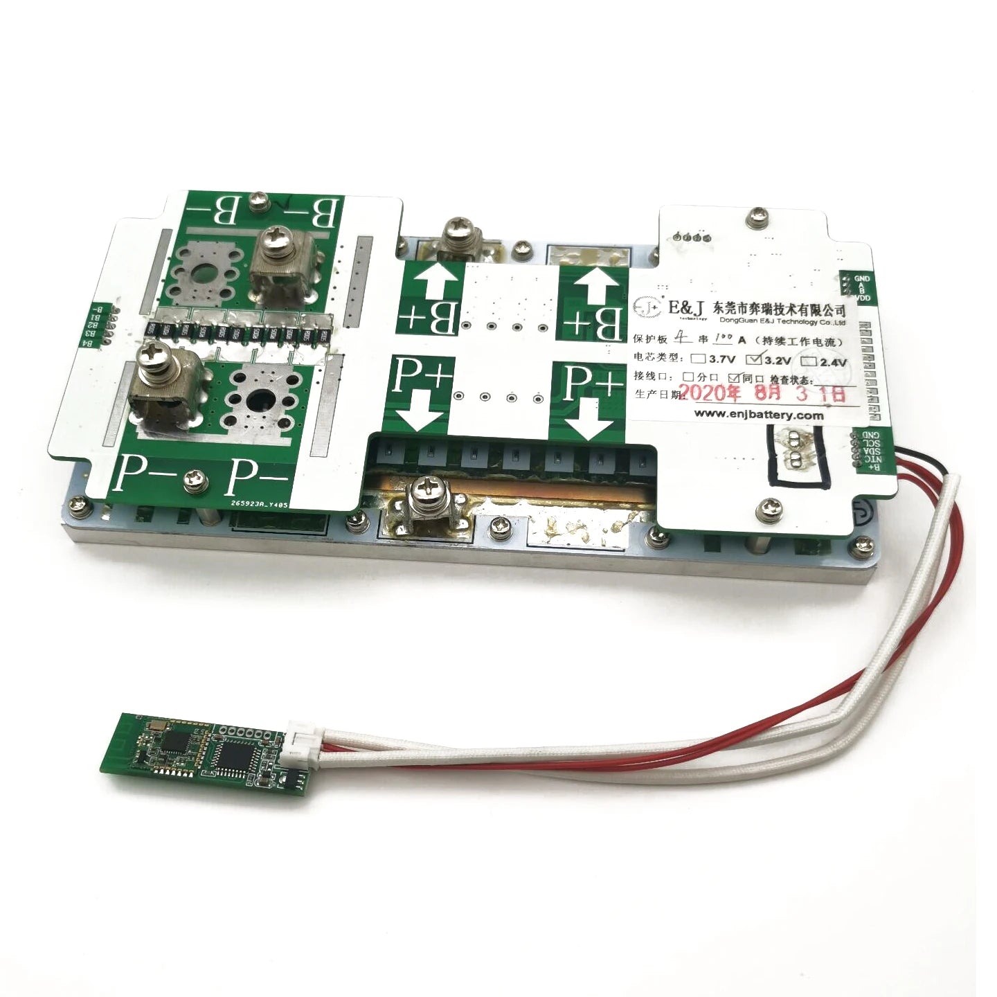 ENJBMS EJBMS2A4S100P-SP 4S 100A Bluetooth Smart 2A Active Balancer CE Certified for Solar Energy Storage Systems