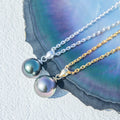 European Aristocratic Fine Jewelry Woman Necklace Designer 925 Silver France Tahiti Natural Black Pearl Necklace Pendant