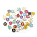 Enamel 26 English Letters Initial Disc DIY Earrings Necklace Bracelets Jewelry Accessories Charm Pendant for Jewelry Making