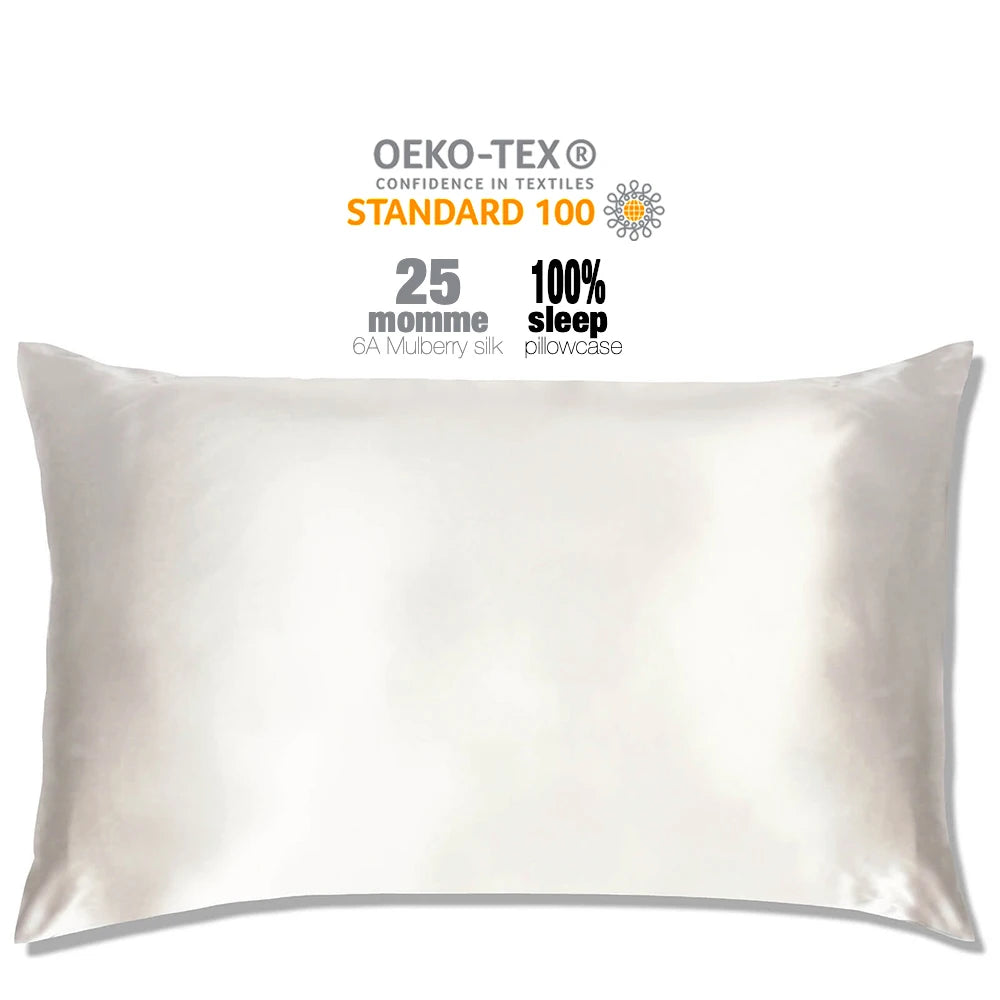 100% Pure Mulberry Silk Pillowcase 25 Momme Silk Pillow Case Gift Set with Eye Mask