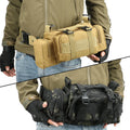Outdoor Tactical Waterproof Embroidered Zipper Waist Bag Durable Crossbody Messenger Pouch Logo for Camping Hiking 3P Chest Bag