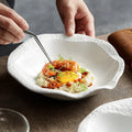 NEW White Ceramic Dinner Plate Deep Breakfast Salad Fruit Pasta Dessert Puree Soup Serving Plate Home Restaurant Dinnerware Set