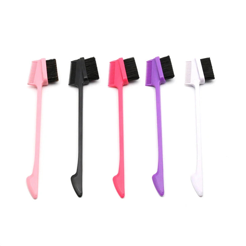 Multi Functional Cosmetic Eyebrow Brush PP Silk Custom Edge Control Brush