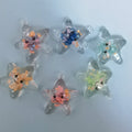 Bulk 100Pcs/Lot Happy Face Starfish Charms Resin Luminous Glow in Dark Stars Pendants Dangles for Jewelry Making DIY Accessories