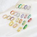 Women's Classic Eternity Dainty Finger Rings Wholesale Stainless Steel 18k Gold Plated Heart Cut Zircon Inlay Trendy Rings