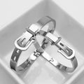 Cross-border Personalized British Style Matte Belt Buckle Couple Titanium Steel Bracelet Punk Hip-hop Adjustable Bracelet