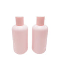8 oz Pink Plastic Lotion Bottles 250ml Customizable with Disk Cap for Cosmetics Shampoo and Skin Care Serum