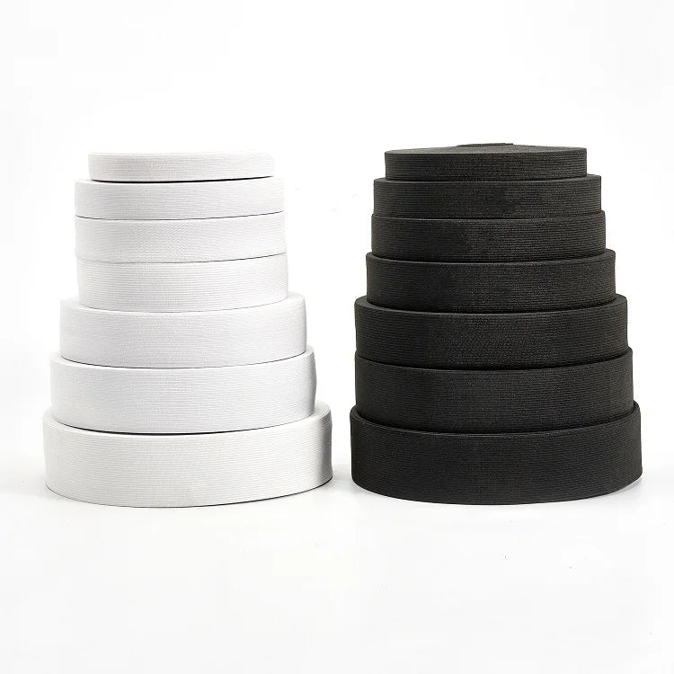 In Stock Knitted Eco Friendly Woven Webbing Rubber Elastics Latex Webbing for Garment Use