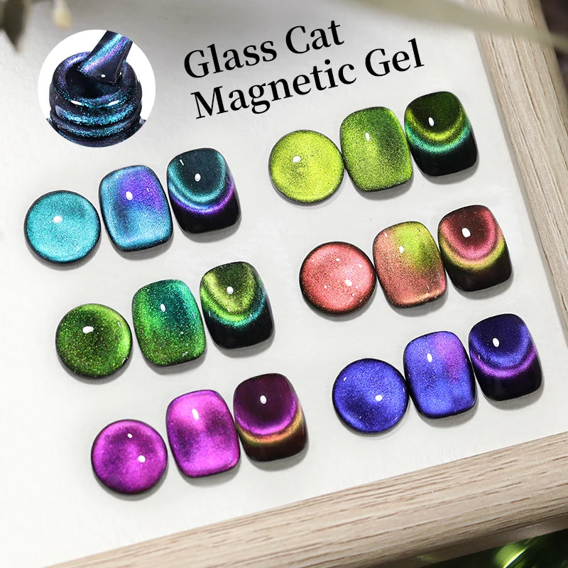 BORN PRETTY PRO 15ml Double Light Glass Cat Eye Gel Magnetic 9D Semi-permanent Varnish OEM Cat Eye Gel Polish
