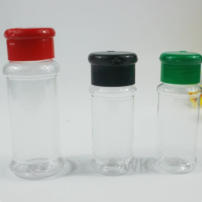 Wholesale 50ml 100ml Plastic Seasoning Bottle Spice Jar Spice Bottle Plastic Jars with Flip Top Lid
