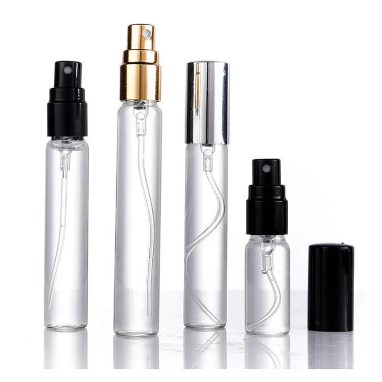 High Quality Small Sample Perfume Bottle 2ml 3ml 5ml 10ml 15ml  Mini Empty Transparent Spray Bottle Glass Tube Perfume Atomizer