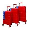 Marksman Unisex New Style PP Luggage Set 3-Piece Best Travel Bags 4 Wheels Spinner Caster Quality Plastic Travel Accessories