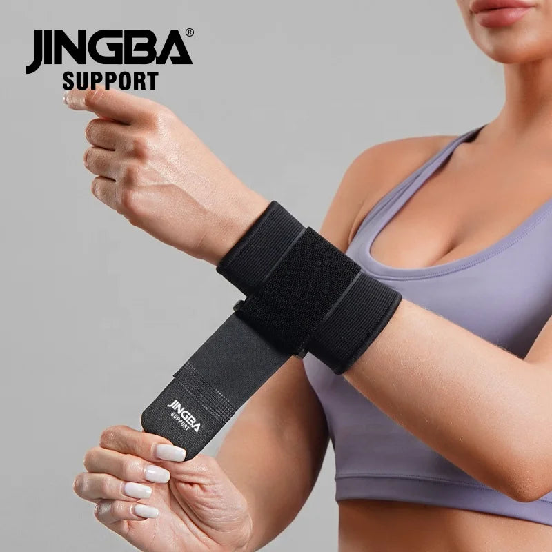 JINGBA New Arrival Elastic Compression Wrist Bandage Durable with Strap for Fitness Weightlifting Tendonitis Exercise