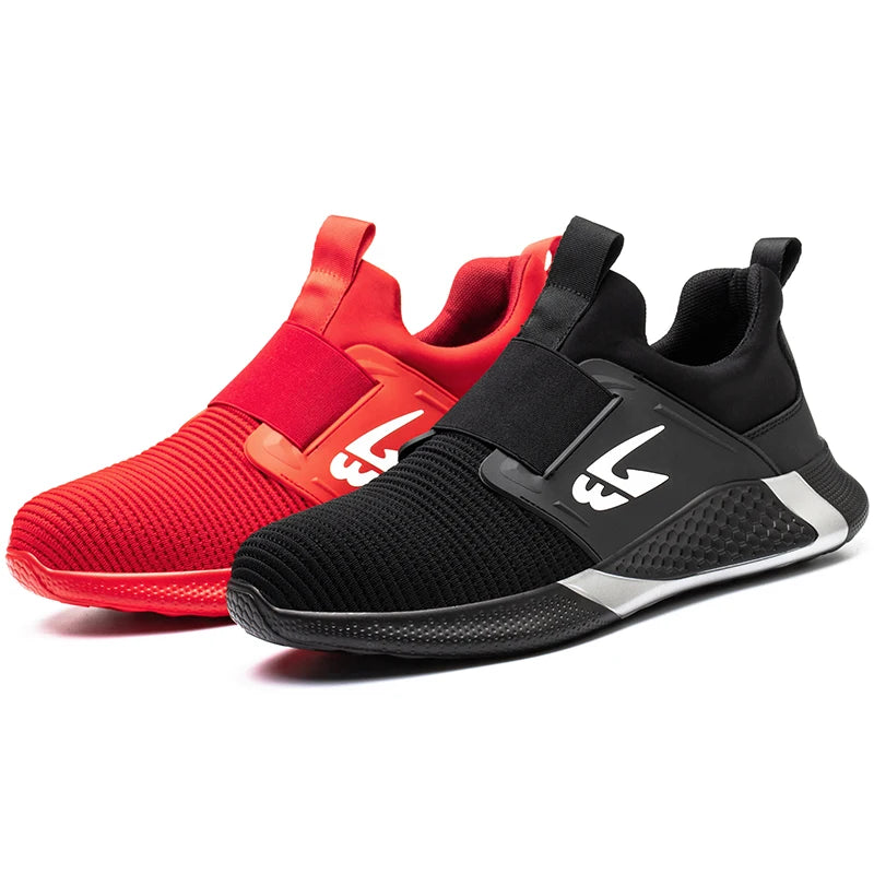 Functional Men Work Shoes Running Steel Toe Safety Shoes Anti-slip
