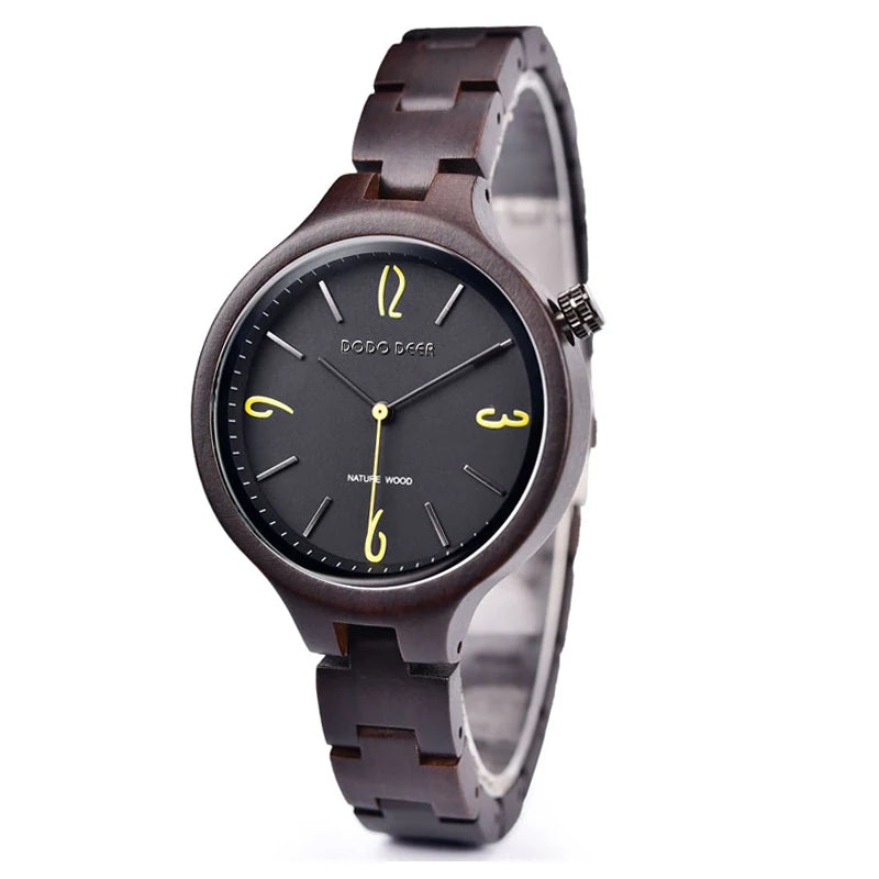 For DODO DEER Miyota D20 Analog Water-Resistant Ladies Her Fashion Watch 2020 Antique Business Wood Wooden Japan Movement 14mm