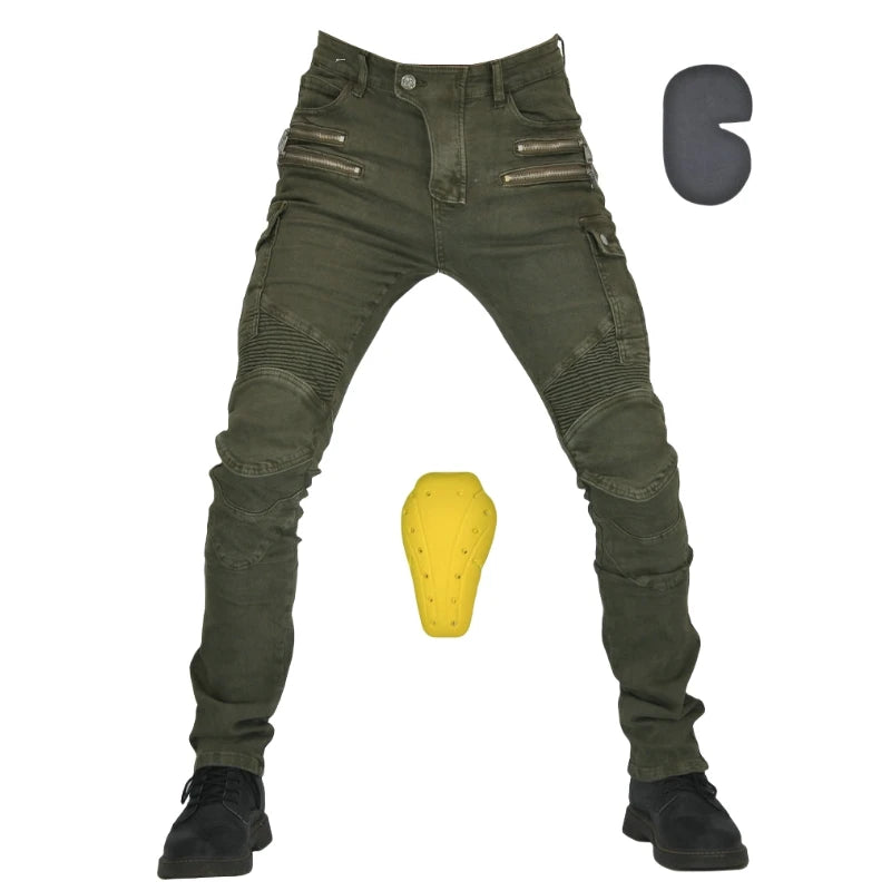 Men's Anti-fall Summer Four Seasons Casual Biker Stretch Motorcycle Riding Jeans
