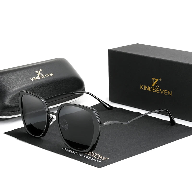 For KINGSEVEN Luxury Sunglasses for Women UV400 Gradient Polarized Lens Butterfly Shades 7832 Sun Glasses for Men Women Women's