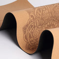 Natural Cork Yoga Mat 5mm Custom Print Biodegradable Eco-Friendly Folding Water Resistant Non-Slip