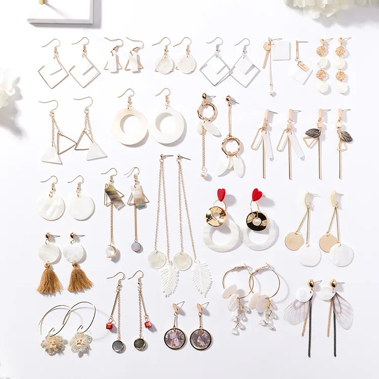 Women Jewelry Wholesale Shell Earrings Mixed Design