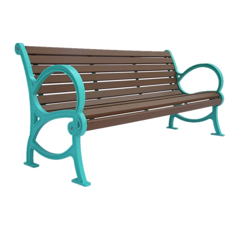 Outdoor Furniture Plastic Wood Bench Seat Outside Park Seating Bench Public Garden Patio Ornamental Chair Benches for Outside