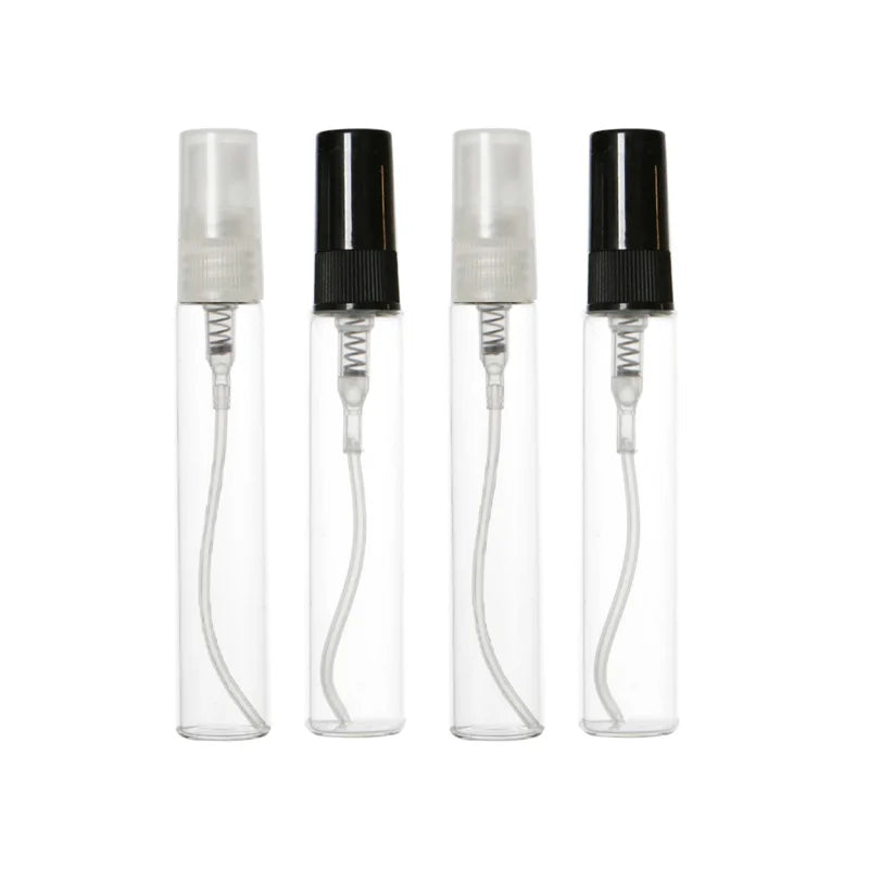 Custom Mini Tube Bottle Transparent Perfume Spray Bottle Essence Liquid Travel Suit Refillable Glass Tube