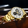 NIBOSI 2590 Luxury Individual Design Quartz Watch Stainless Steel Band Wristwatch Waterproof Men Watches