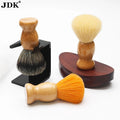 JDK Custom Synthetic Bristle Wooden Bamboo Handle Professional Knot 24mm Men's Shaving Brush for Face & Body Barber Use