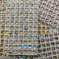Lan Guang Wholesale High Quality Heart Point Back Glass Rhinestone Loose Bulk Nails Rhinestone for Clothes Jewelry