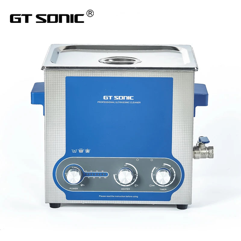 GT SONIC GT-P9 Electric New Industrial 9L 40KHz Ultrasonic Cleaner with Adjustable Power Stainless Steel Tank Hot Water Cleaning