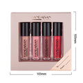 Handaiyan Matte Dramatic Color 4PCs Combination Lip Gloss Gift Set