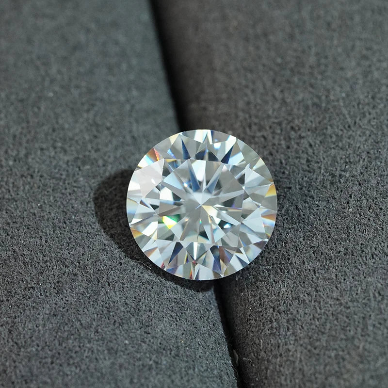 Starsgem Loose Moissanite Gemstone DEF White Color Round Brilliant Cut Synthetic Moissanite for Jewely Making