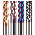 HRC55 Factory Wholesale High Temperature Long Reach 4f square End Mill Cnc Milling Cutter Router Bits for Steel Cnc Tools