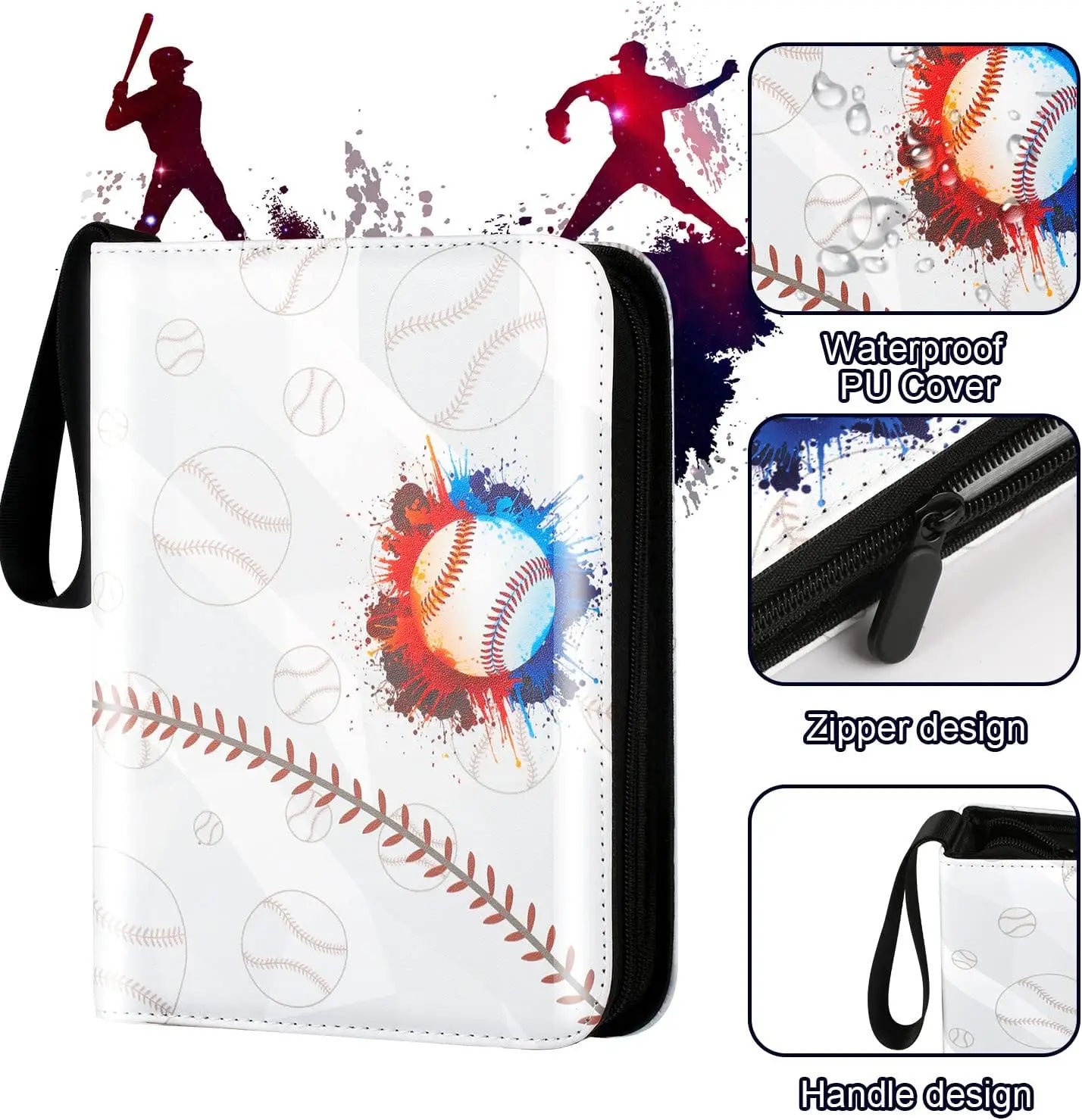 MESOROCK Card Binder 9 Pocket Fits 900 Cards with 50 Removable Sleevesves Trading Card Binder with Sleeves