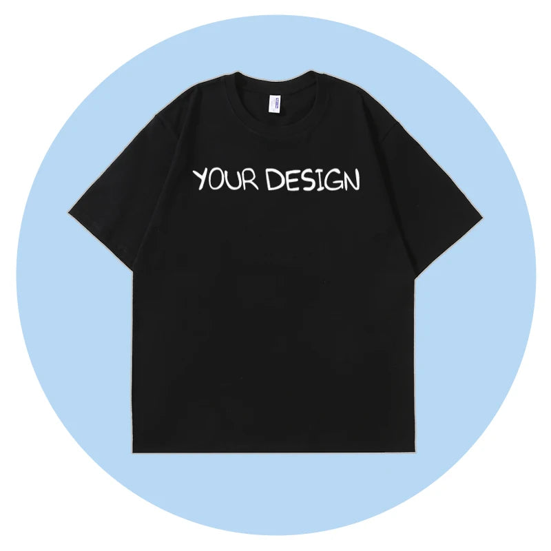 High Quality 250gsm T Shirts Luxury Blank Heavy Cotton Oversized Tshirt Custom logo Screen Print Embroidered t Shirt for Men