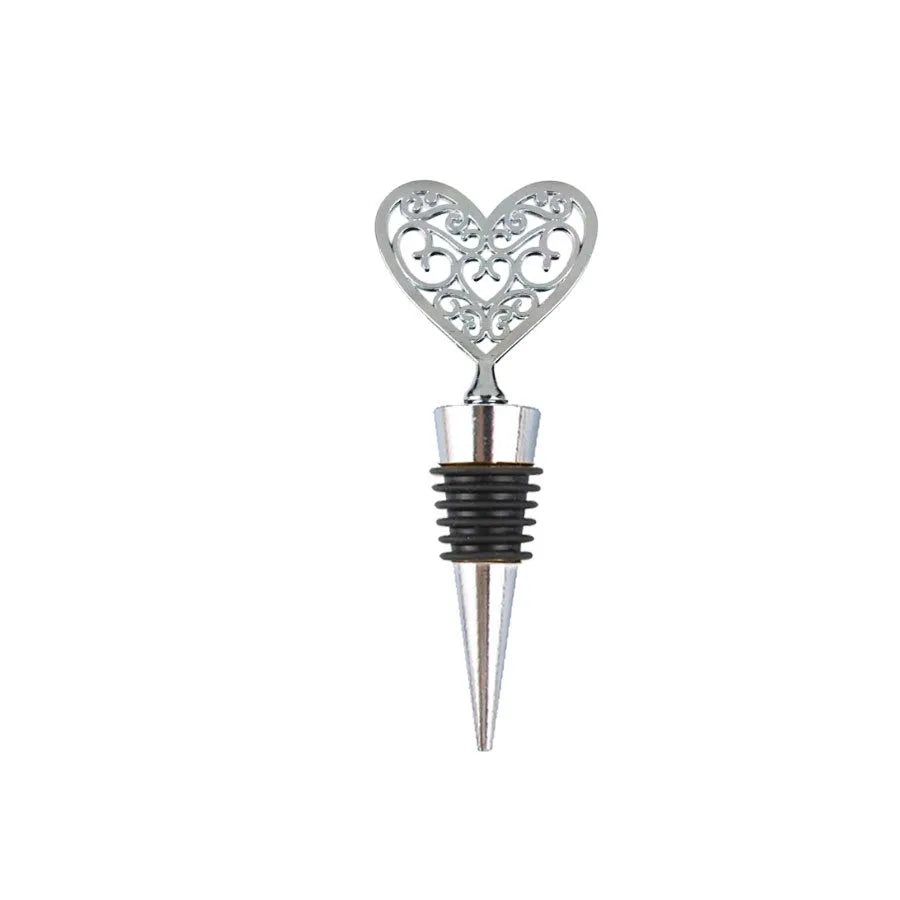 Creative Heart Red Wine Stopper Zinc Alloy Decor Swirling Love Pattern Wine Bottle Stopper Liquor Champagne Decorative Stopper