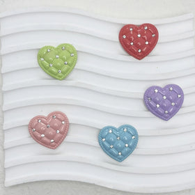 Plastic Resin 24mm Heart with Rhinestone Flatback Cabochon DIY Home Decoration Crafts Scrapbook Accessories