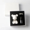Wholesale Cute Ceramic Bear Car Vent Clip Air Freshener Scented Porcelain Aroma Plaster Home Fragrance Essential Oil Diffuser