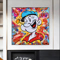 Cartoon Popeye Pop Street Graffiti Wall Art Pictures for Kids Room Home Decor Cuadros Living Room DecoratioN Canvas Painting